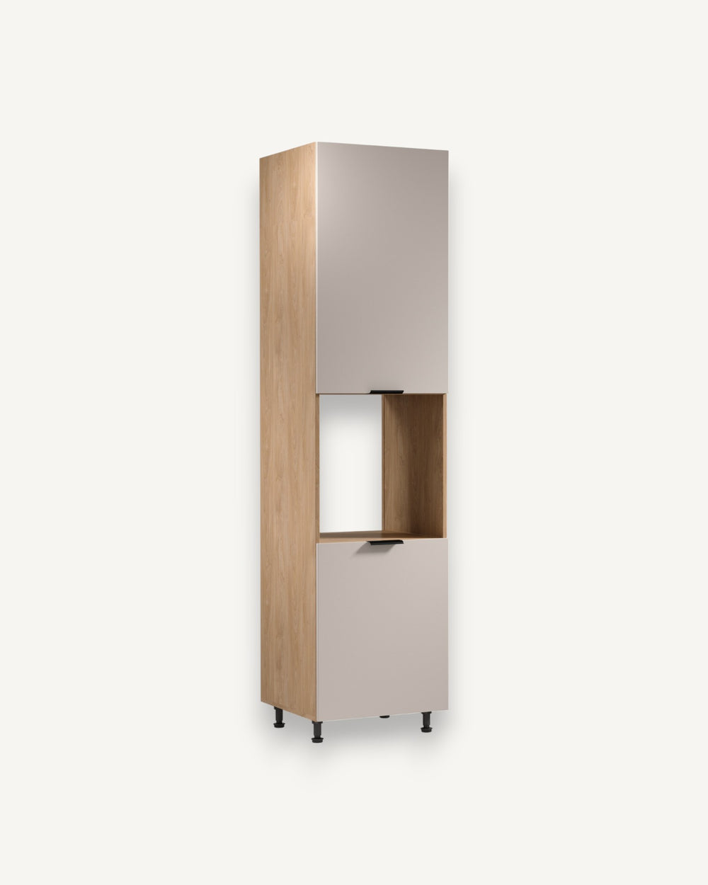 Mikrowellenumbauschrank D60PWN P/L – Sorento Beige Sonoma Eiche – Perfekte Ergänzung für Ihre Kücheneinrichtung.