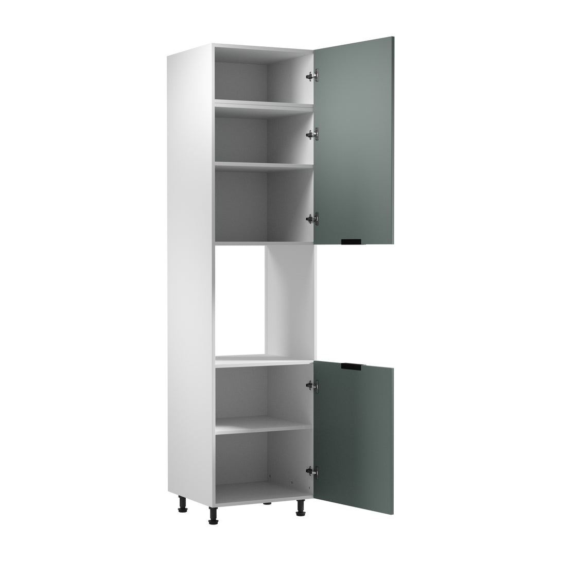 Mikrowellenumbauschrank D60PWN P/L - Sorento Weiß Grün - Praktisch und platzsparend. - ROYAL24_MARKT