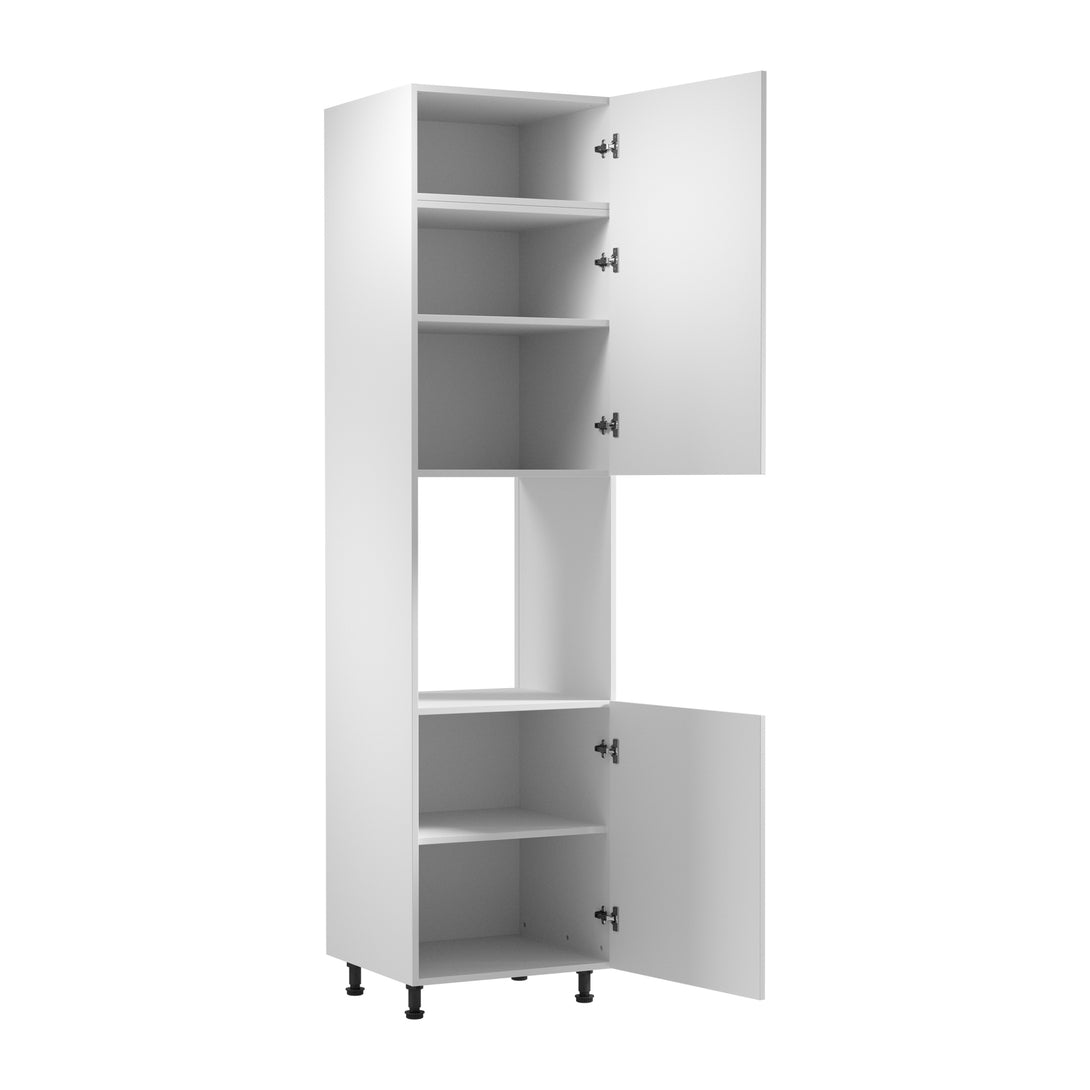 Mikrowellenumbauschrank D60PWN P/L - Sorento Weiß - Der perfekte Herdumbauschrank für Ihre Küche. - ROYAL24_MARKT