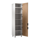 Hochschrank D60RWN  P/L -Sorento Weiß Sonoma Eiche - Funktionale Lösung für organisierte Aufbewahrung. - ROYAL24_MARKT