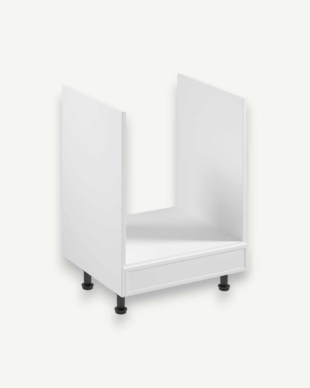 Herdumbauschrank D60ZK - Sorento Weiß - Eleganter Herdumbauschrank für stilvolles Kochen. - ROYAL24_MARKT