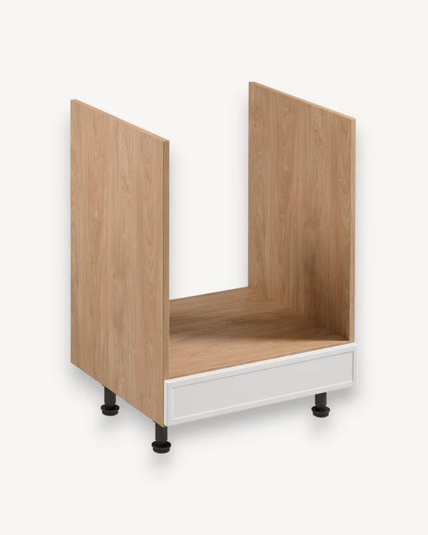 Herdumbauschrank D60ZK - Sorento Sonoma Eiche Weiß - Ausgezeichnetes Design für eine elegante Küche. - ROYAL24_MARKT