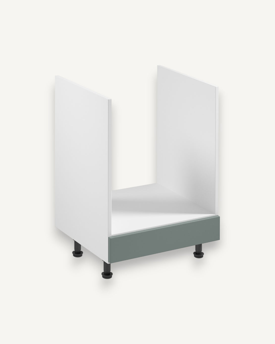 Herdumbauschrank D60ZK - Sorento Weiß Grün - Praktische Lösung für eine aufgeräumte Küche. - ROYAL24_MARKT