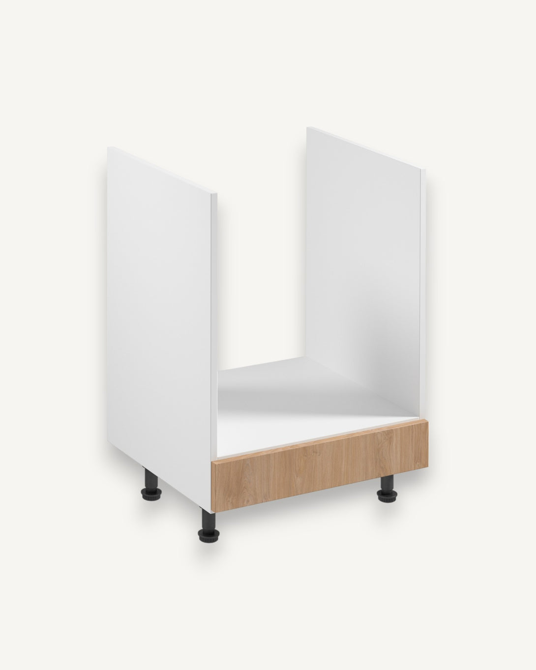 Herdumbauschrank D60ZK -Sorento Weiß Sonoma Eiche -  Hervorragendes Design für Ihre Küche, um Hitze standzuhalten. - ROYAL24_MARKT