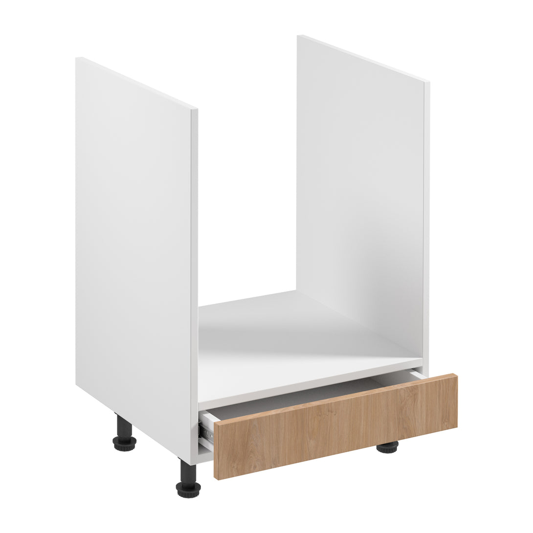 Herdumbauschrank D60ZK -Sorento Weiß Sonoma Eiche -  Hervorragendes Design für Ihre Küche, um Hitze standzuhalten. - ROYAL24_MARKT