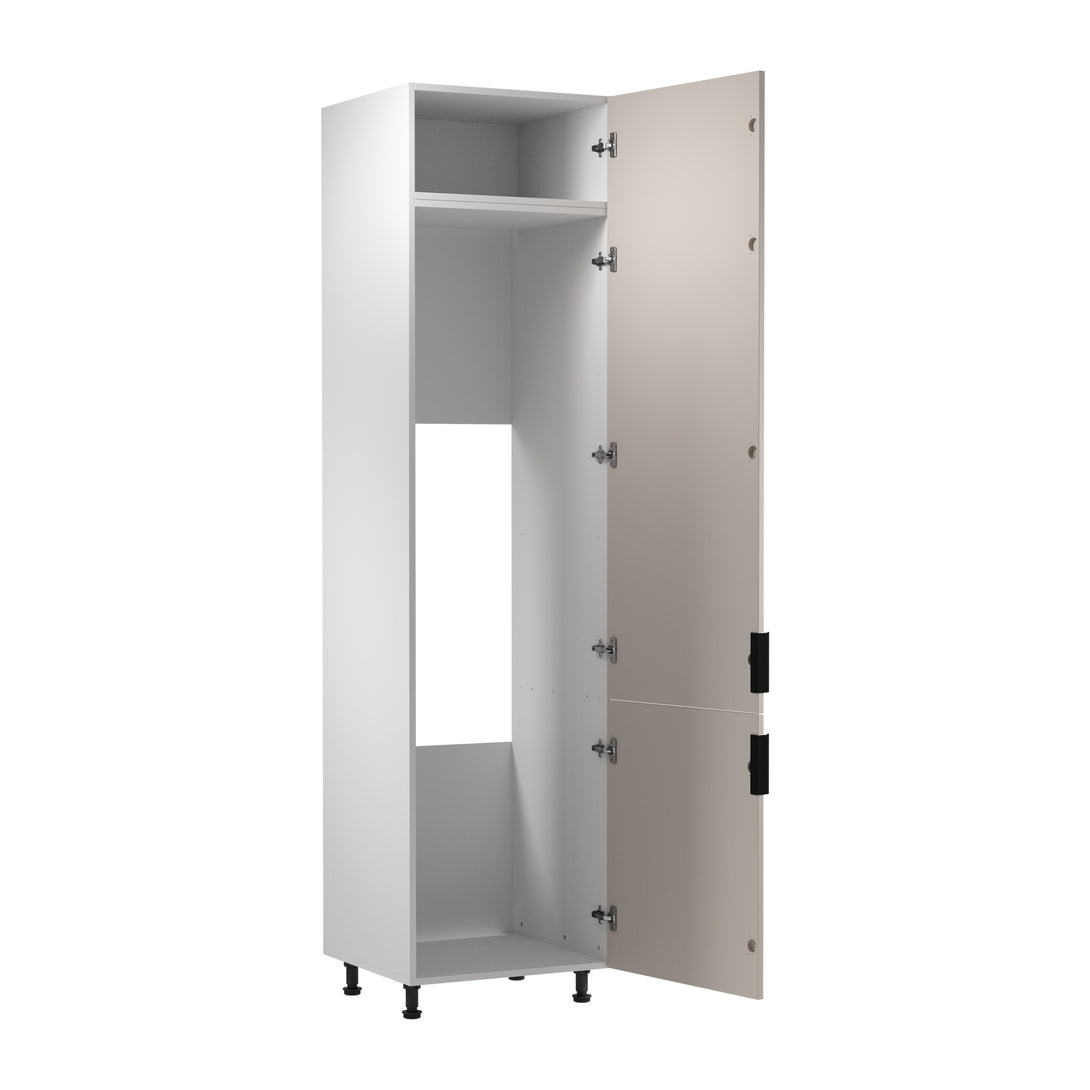 Kühlumbauschrank D60ZLN P/L - Sorento Weiß Beige - Perfekte Integration für Ihren Kühlschrank. - ROYAL24_MARKT