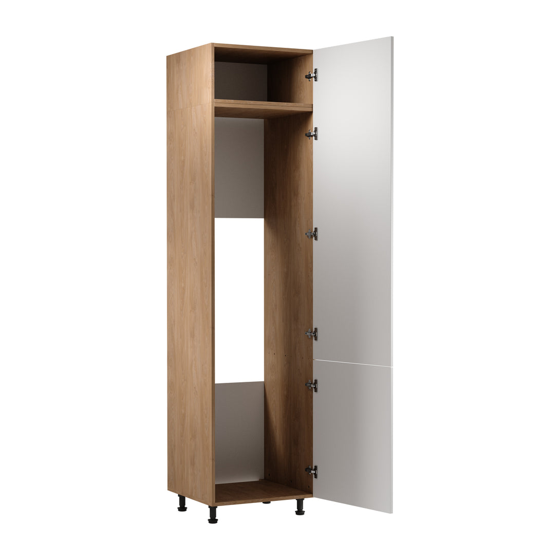 Kühlumbauschrank D60ZLN P/L - Sorento Sonoma Eiche Weiß - Für mehr Eleganz in Ihrer Küche. - ROYAL24_MARKT