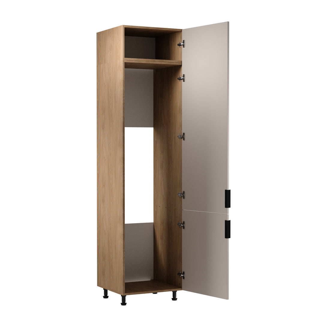 Kühlumbauschrank D60ZLN P/L - Sorento Beige Sonoma Eiche - moderne Optik und Funktionalitätühlgeräte. - ROYAL24_MARKT