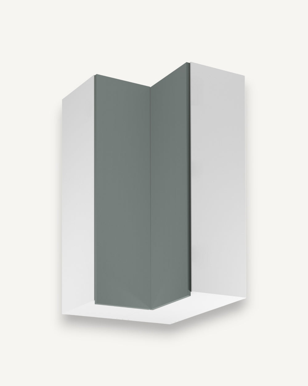 Eckhängeschrank G60N – Sorento Weiß Grün – Elegante Lösung für Ordnung in der Küche.