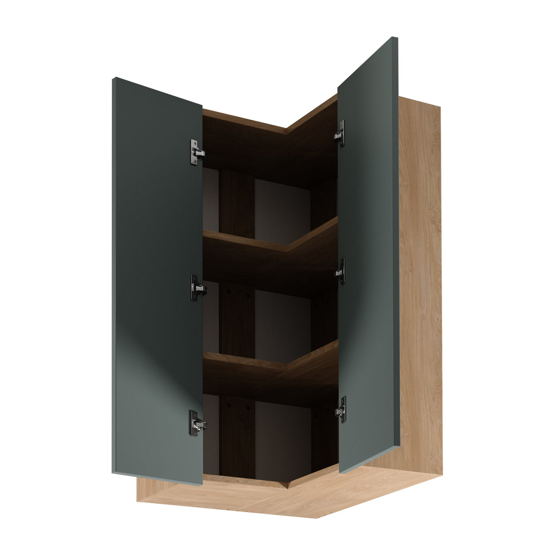 Eckhängeschrank G60N2 – Sorento Grün Sonoma Eiche - Schwebende Eleganz in Ihrer Küche. - ROYAL24_MARKT