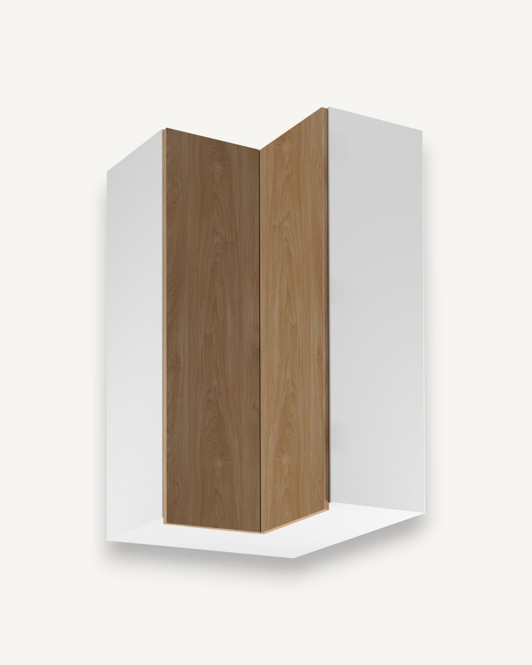 Eckhängeschrank G60N2 – Sorento Weiß Sonoma Eiche - Optimale Nutzung von Küchenecken. - ROYAL24_MARKT