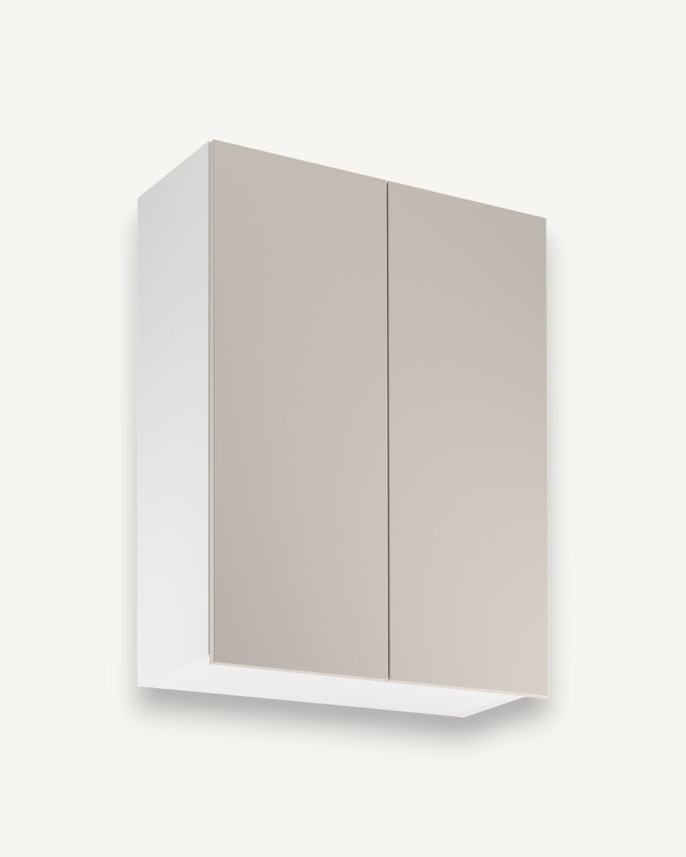 Hängeschrank G80 – Sorento Weiß Beige – Praktische Höhe für leichten Zugriff.