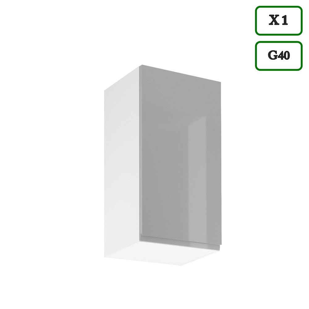 Küchenzeile K101-G240 - Aspen Grau - Stilvoll kochen auf kleinem Raum - ROYAL24_MARKT