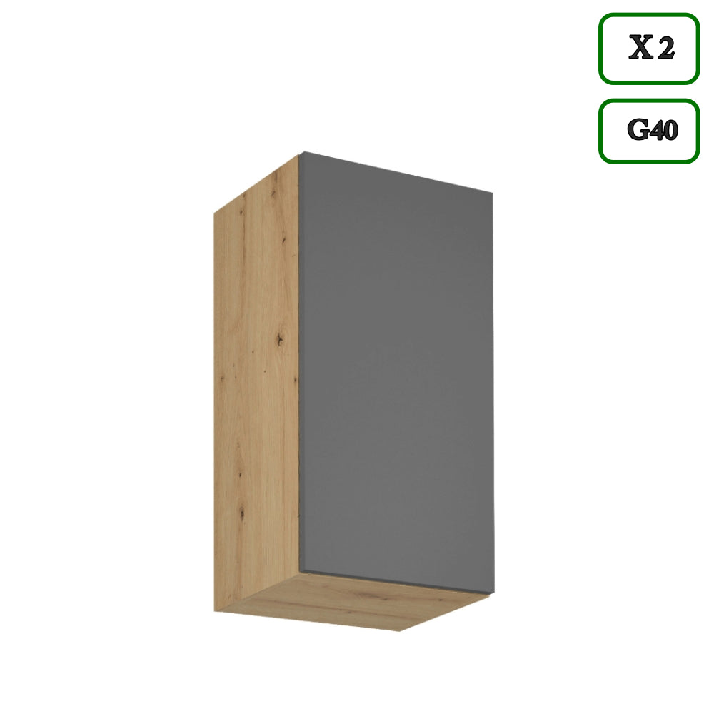 Küchenzeile K98-G280 - Langen Grau - Raumeffizienz mit Charakter - ROYAL24_MARKT