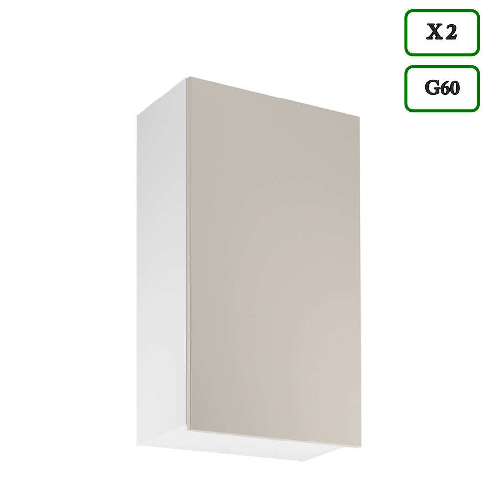 Küchenzeile - Sorento - Weiß Beige (Matt) - K58-400 cm - ROYAL24_MARKT
