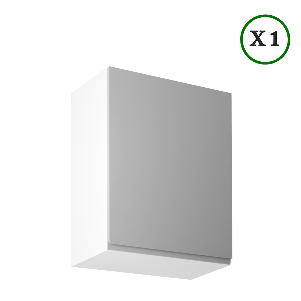 Küchenzeile - Aspen - Grau (Hochglanz) - K33-G140 cm - ROYAL24_MARKT