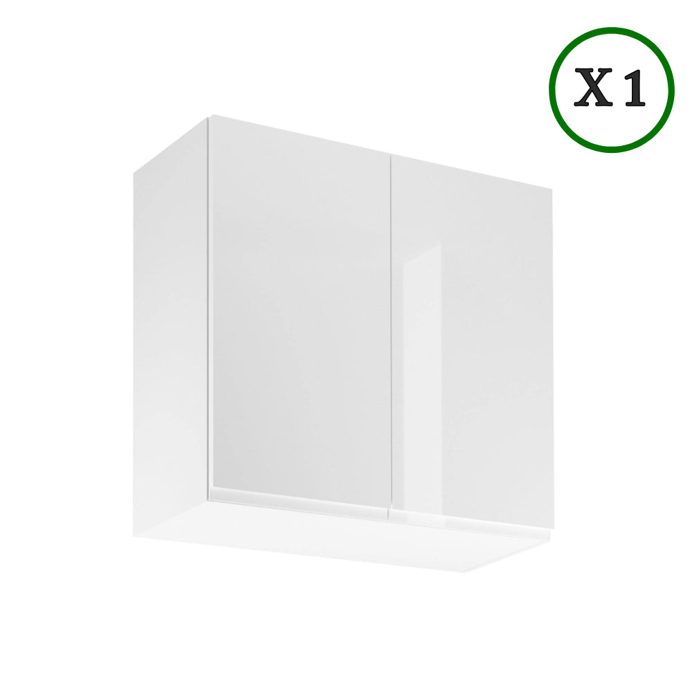 Küchenzeile - Aspen - Grau Oder Weiß (Hochglanz) - K36-G200 cm - ROYAL24_MARKT