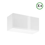 Winkelküche - L-Form Aspen - Weiß (Hochglanz) - K54n2-330×210 cm - ROYAL24_MARKT