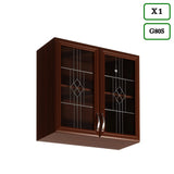 Küchenzeile Mit Insel - Sycylia - Milano Walnuss - K49-G340 cm - ROYAL24_MARKT