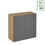 Küchenzeile K89 - G340 - Langen Grau -  Strapazierfähig mit modernem Flair - ROYAL24_MARKT
