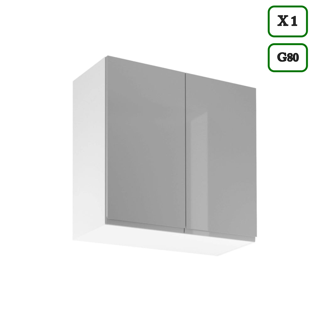 Küchenzeile K101-G240 - Aspen Grau - Stilvoll kochen auf kleinem Raum - ROYAL24_MARKT