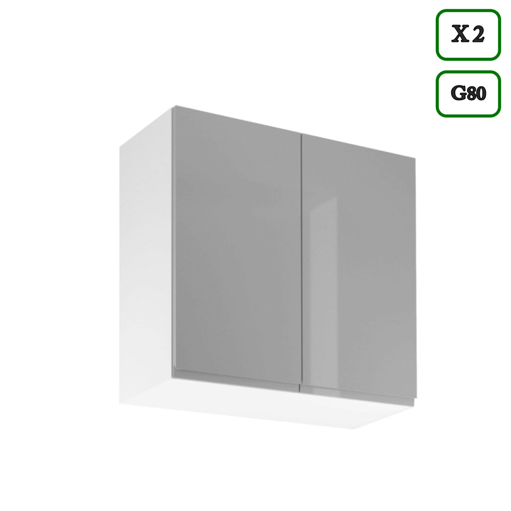 Küchenzeile K91-G320 - Aspen Grau - Platzsparend und stilvoll zugleich - ROYAL24_MARKT