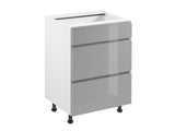 Küchenzeile - Aspen - Grau (Hochglanz) - K35-G200 cm - ROYAL24_MARKT