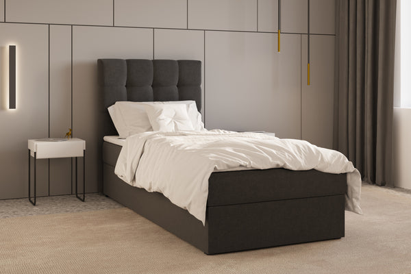 Boxbett - Bett 05 OSLO - Hugo- mit Bettkasten und Waschbarem Topper