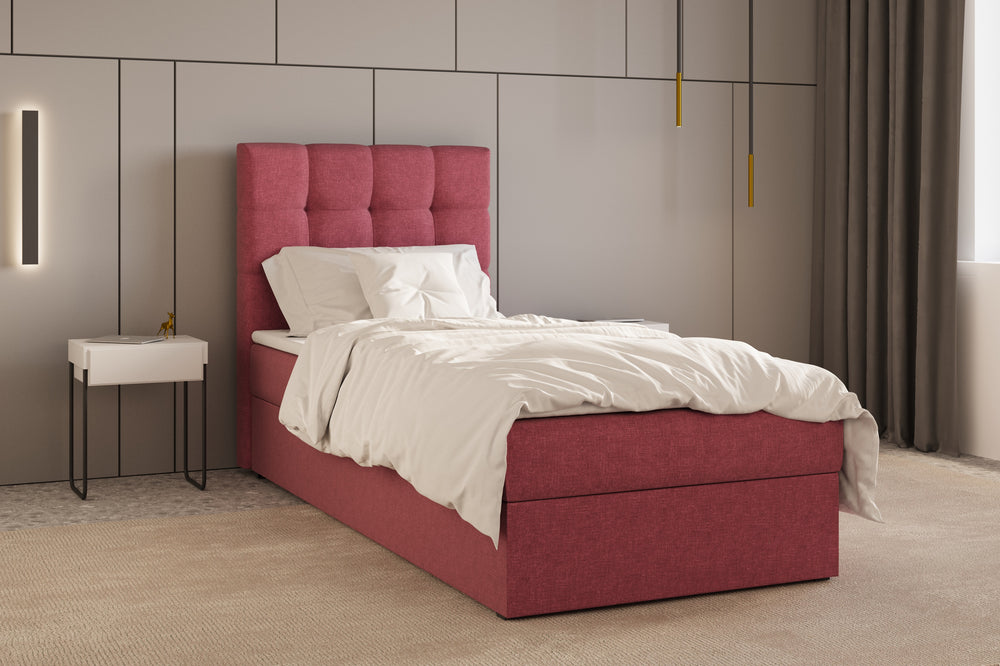 Boxbett - Bett 05 OSLO - Hugo- mit Bettkasten und Waschbarem Topper