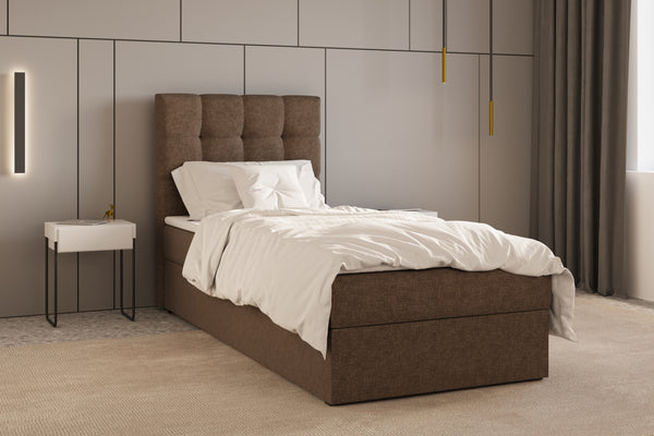 Boxbett - Bett 05 OSLO - Hugo- mit Bettkasten und Waschbarem Topper