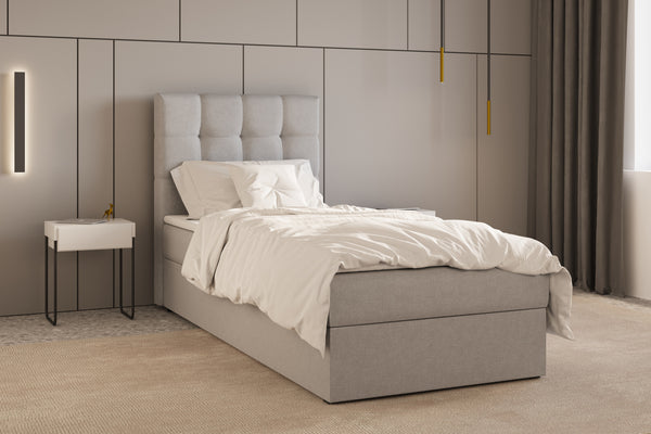 Boxbett - Bett 05 OSLO - Hugo- mit Bettkasten und Waschbarem Topper