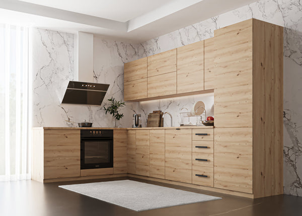 Winkelküche - Langen - Artisan Eiche (Holzoptik) - K53-330×210 cm - ROYAL24_MARKT