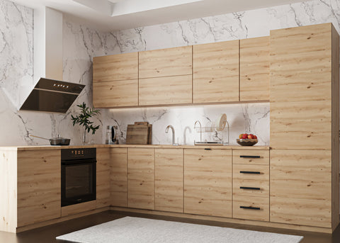 Winkelküche – Nexa – Artisan Eiche (Holzoptik) – K53-330×210 cm