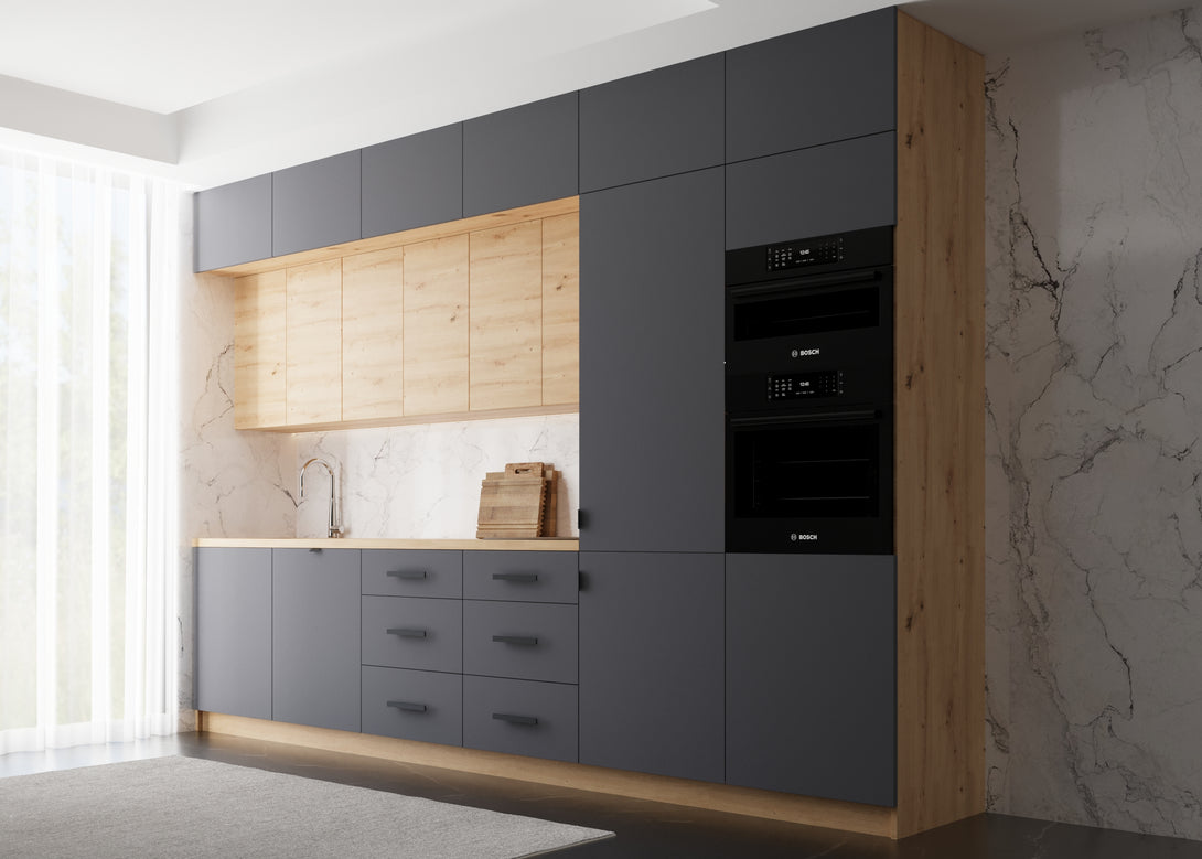 Küchenzeile - Langen - Grau-Artisan Eiche - K50-G360 cm - ROYAL24_MARKT