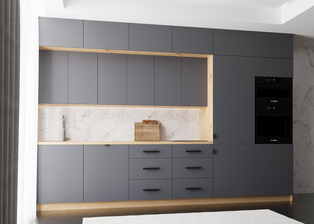 Küchenzeile - Langen - Grau - K50-G360 cm - ROYAL24_MARKT