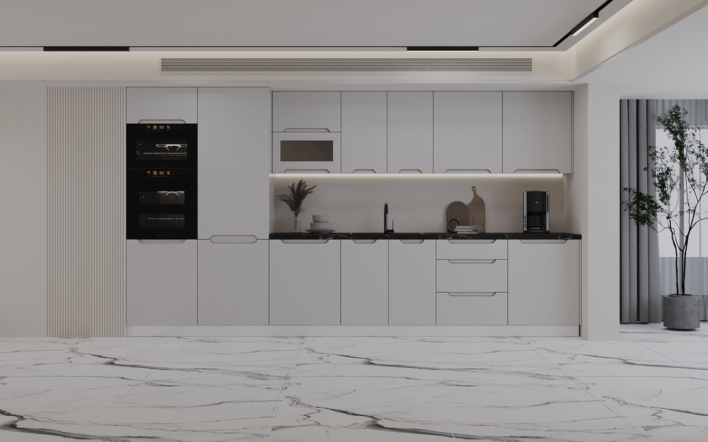 Küchenzeile KS26-G380 – Zivora Hellgrau – Perfekte Kombination aus Funktion und Design