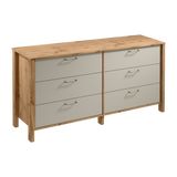 Velario Wohnzimmer-Set 5-teilig – Modernes Wohnmöbel-Set in Wotan Eiche & Beige