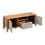 Velario Wohnzimmer-Set 5-teilig – Modernes Wohnmöbel-Set in Wotan Eiche & Beige