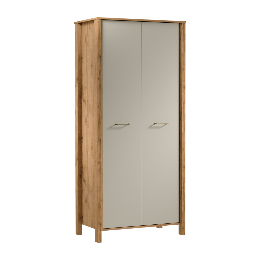 Velario Geräumiger Kleiderschrank 2-türig mit Kleiderstange und Einlegeboden – Stilvoll und Modern
