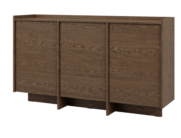 Akari Kommode Modern Elegant – Stilvolle große 3-türige Kommode mit Push-to-Open System in Baltic Storm Eiche