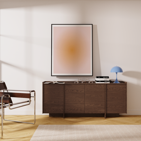 Akari Geräumige Design-Kommode mit 4 Türen und Push-to-Open-System