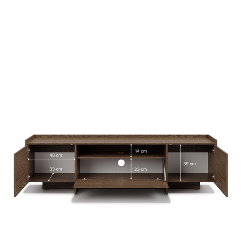 Akari Stilvolles TV-Lowboard mit Push-Open-System – Modernes mit großzügigem Stauraum