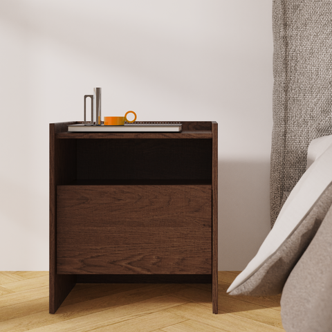 Akari Nachttisch Modern Elegant – Stilvolle Kommode mit Push-to-Open Funktion
