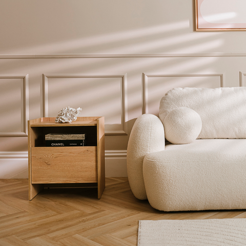 Akari Nachttisch Modern Elegant – Stilvolle Kommode mit Push-to-Open Funktion