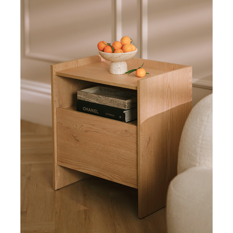 Akari Nachttisch Modern Elegant – Stilvolle Kommode mit Push-to-Open Funktion