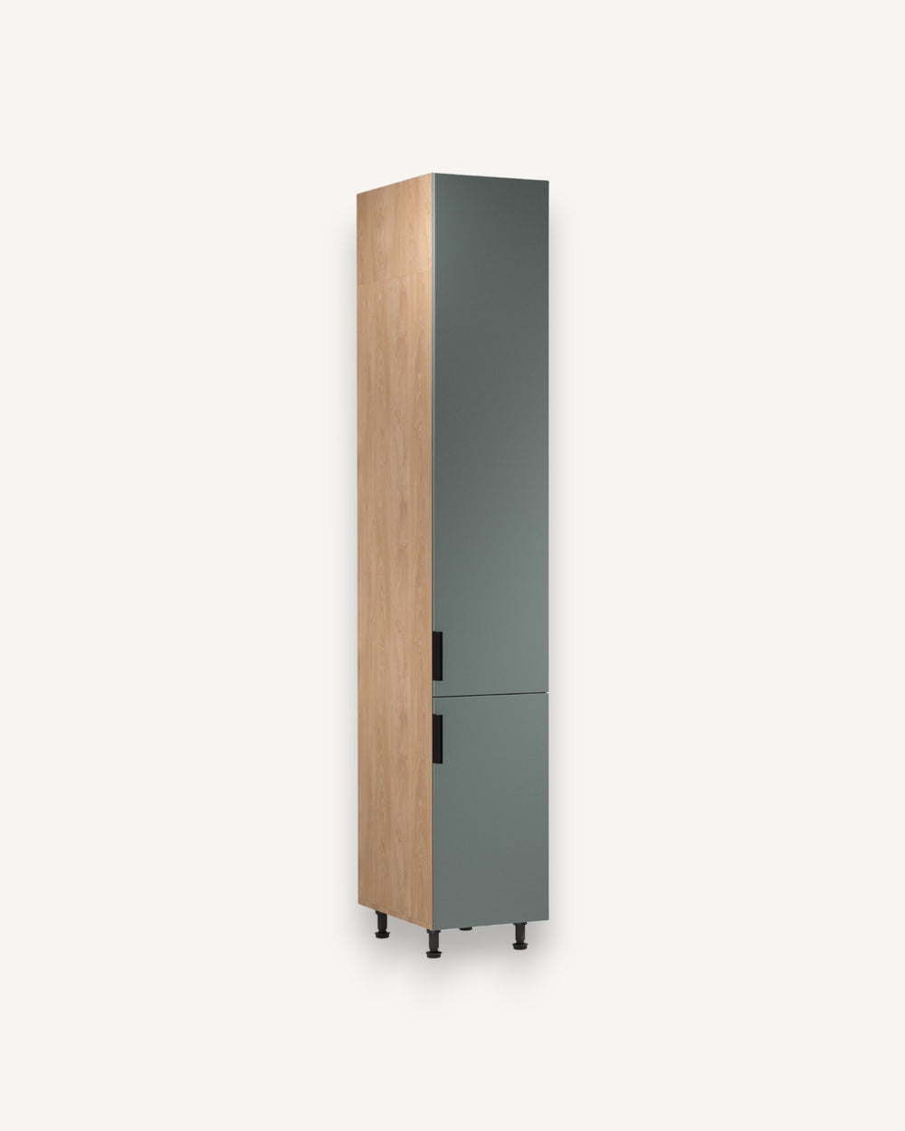 Hochschrank D40SPWN P/L – Sorento Grün Sonoma Eiche – Maximale Ordnung, minimaler Platzverbrauch.