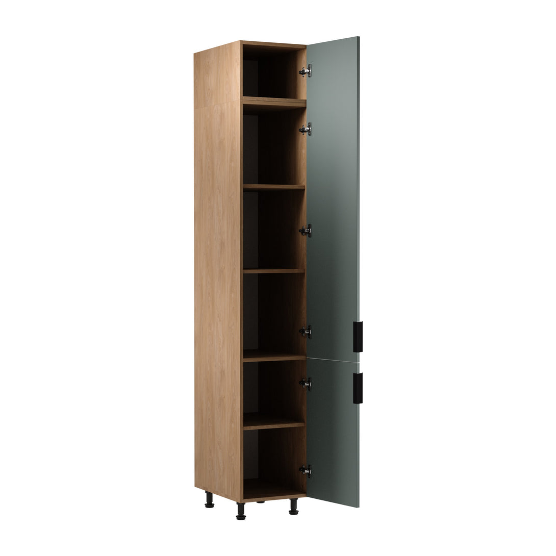 Hochschrank D40SPWN P/L - Sorento Grün Sonoma Eiche - Maximale Ordnung, minimaler Platzverbrauch. - ROYAL24_MARKT
