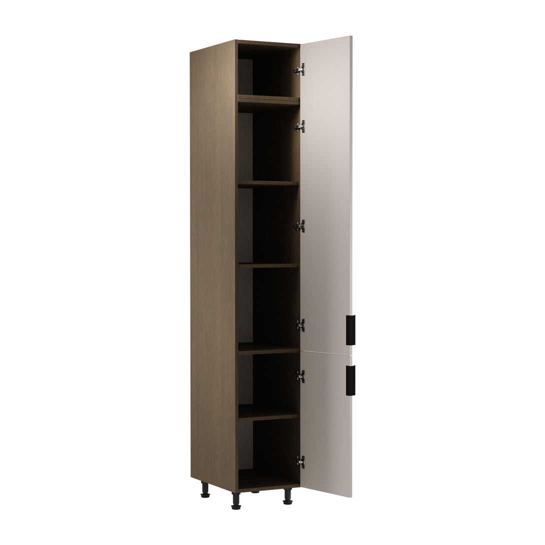Hochschrank D40SPWN L/L - Sorento Beige - Vertikaler Stauraum für jede Küche. - ROYAL24_MARKT