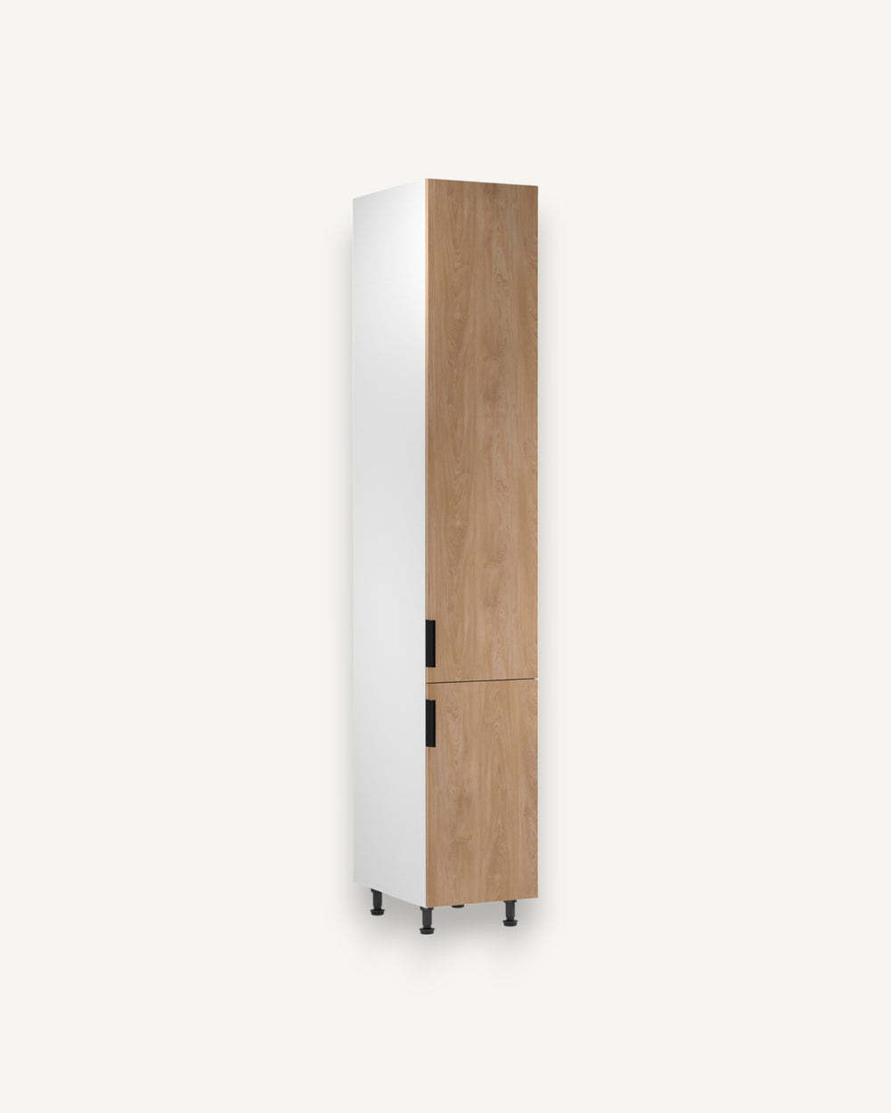 Hochschrank D40SPWN P/L – Sorento Weiß Sonoma Eiche – Elegantes und vielseitiges Design für Ihre Küche.