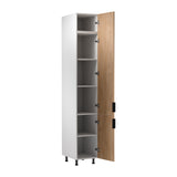 Hochschrank  D40SPWN P/L - Sorento Weiß Sonoma Eiche - Elegantes und vielseitiges Design für Ihre Küche. - ROYAL24_MARKT